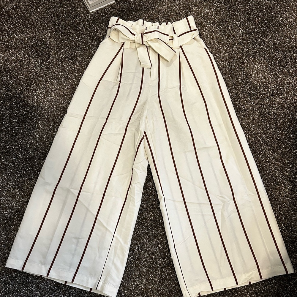 🩷🍂a new day Striped Wide-Leg Pants